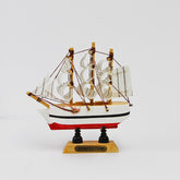 Sailboat Ornament White Red